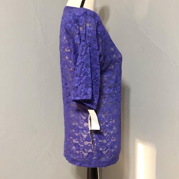 Vintage Sheer Madness Purple Lace Top - Picture 2 of 4